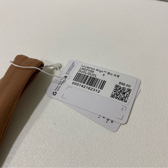 NEW - Lululemon Align Sports Bra A/B - size 4 - Brown - Picture 3 of 7